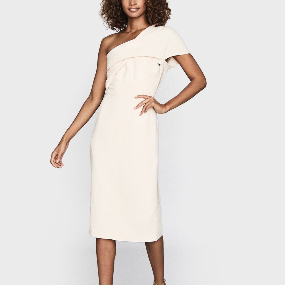 Reiss Riana One Shoulder Pink Bodycon Dress